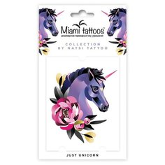 Miami tattoos Переводные тату Just unicorn by Natsi Tattoo разноцветный