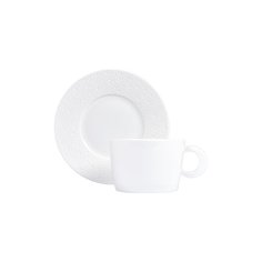 Чашка для завтрака с блюдцем Ecume White Bernardaud