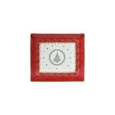Блюдо прямоугольное Noel Rouge Bernardaud