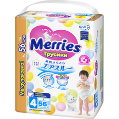 Подгузники-трусики Merries L 9-14 кг 56 шт