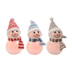 Фигурка Kaeming Снеговик светящийся LED 11см (482628) Kaemingk