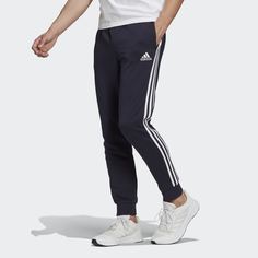 Трикотажные брюки Essentials Cuff 3-Stripes adidas Athletics