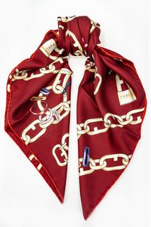 Бордовый платок из шелка Tortona Furla