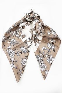 Шелковый платок с цветочным принтом Tortona Furla