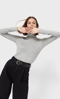 Stradivarius Свитер С Высоким Воротником Женская Коллекция Пестро-Серый L