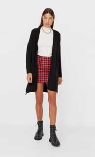 Stradivarius Длинный Кардиган Женская Коллекция Черный M