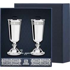 Набор рюмок "Джентльмен" с рисунком "Квадрат" (2 предмета) АргентА