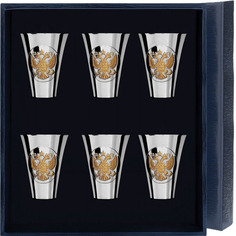 Набор стопок "Герб" (6 предметов) с позолотой АргентА