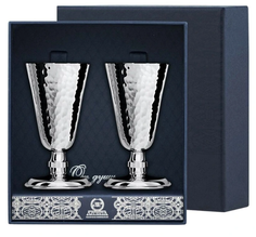 Набор рюмок №4 кованых (2 пр.) + футляр АргентА