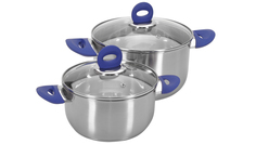 Набор кастрюль Regent inox Linea Azzuro 2,4 и 4,5 л.
