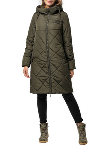 Пуховик-пальто женский DizzyWay 20409 зеленый 54