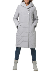 Пуховик-пальто женский DizzyWay 20411 серый 56