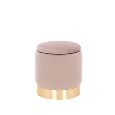 Пуф Leset HD-06, V37 велюр бежево-розовый