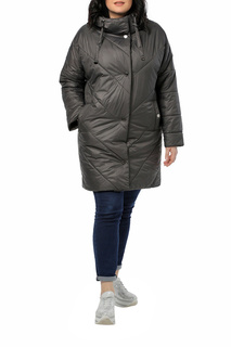 Пуховик-пальто женский DizzyWay 20344 серый 48