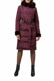 Пуховик-пальто женский DizzyWay 20304 фиолетовый 58
