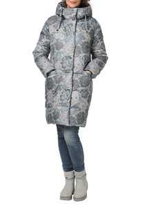 Пуховик-пальто женский DizzyWay 20425 зеленый 46