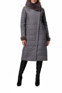 Пуховик-пальто женский DizzyWay 19401 серый 44