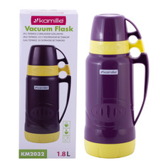 Термос 1800мл. пластиковый со стеклянной колбой Kamille