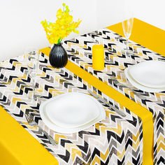 Комплект декоративных дорожек на стол из 2 шт. Лайф йеллоу, Altali, 140x40 см, 2-1887/1
