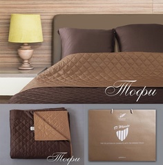Покрывало стеганое 180х220 однотонное, EL MANTO, "Тофи", ткань 100% хлопок,сатин Gold Tex