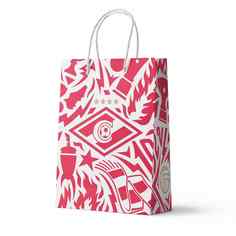 Пакет бумажный Днк малый, красный, 22х26х10см Spartak