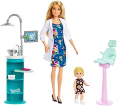 Игровой набор с куклой Barbie Кем быть Дантист FXP16