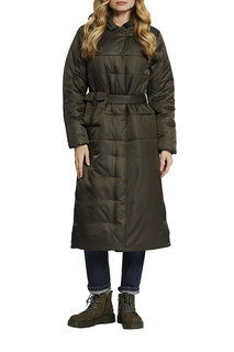 Пуховик-пальто женский D`imma 2111 зеленый 58-170