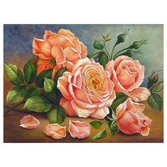 Картина стразами "Ароматные розы" (АЖ-1514) Алмазная живопись