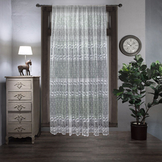 Штора Тюль Amore Mio Вышивка Classic RR 80067-w 3,0*2,7 1 шт. Белый