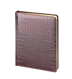 Ежедневник недатированный "Caiman", А6+, 136 листов, коричневый Альт