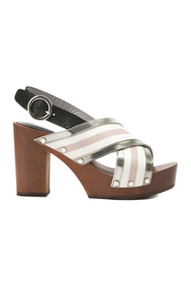 Босоножки женские Pollini PA1650AZ03 белые 39 RU