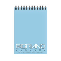 Альбом для графики на спирали Fabriano "Writing Colors" 10,5х14,8 см 100 л 80 г небесный