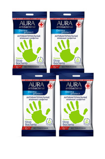 Влажные салфетки 15 шт Aura