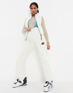 Двусторонний жилет из вельветового и блестящего материала ASOS 4505 ski-Кремовый