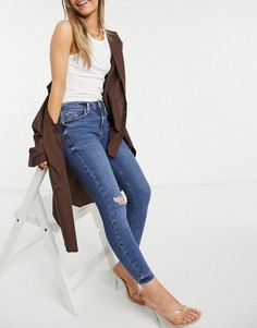 Темно-голубые облегающие джинсы River Island Amelie-Голубой