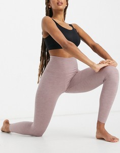 Розово-лиловые леггинсы длиной «семь восьмых» Nike Yoga Luxe-Розовый