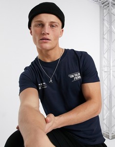 Синяя футболка с логотипом Tom Tailor-Голубой