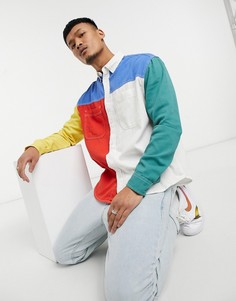 Джинсовая oversized-рубашка в стиле 90-х из органического хлопка ASOS DESIGN-Многоцветный