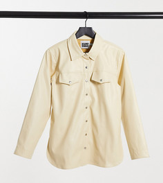 Бежевая рубашка из искусственной кожи Reclaimed Vintage Inspired-Кремовый