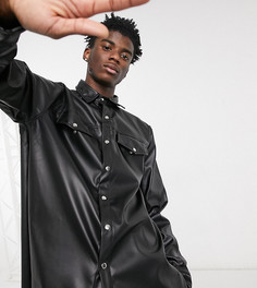 Черная рубашка из искусственной кожи Reclaimed Vintage Inspired-Черный