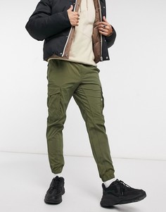 Нейлоновые брюки карго цвета хаки Jack & Jones Intelligence-Зеленый