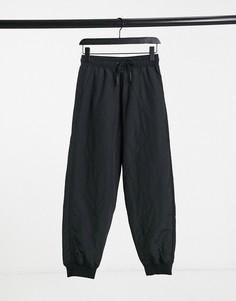Суженные книзу стеганые джоггеры в стиле oversized ASOS DESIGN-Черный