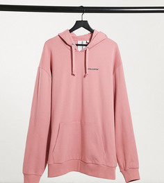 Темно-розовый oversized-худи с логотипом COLLUSION Unisex