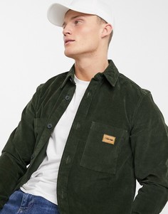 Рубашка цвета хаки из вельвета в рубчик Calvin Klein-Зеленый