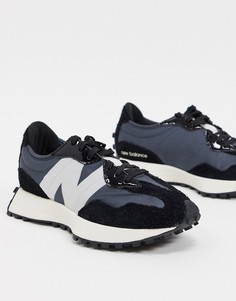 Черные/серые кроссовки New Balance 327-Черный