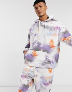Худи в стиле oversized со сплошным принтом от комплекта ASOS DESIGN-Многоцветный