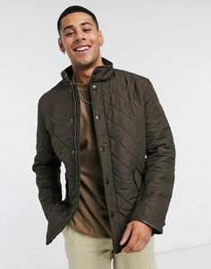 Стеганая куртка оливкового цвета Barbour Powell-Зеленый