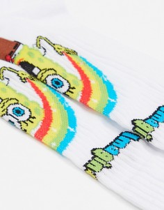 Спортивные носки с принтом Губки Боба ASOS DESIGN-Белый