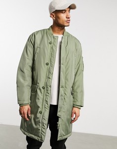 Дутая парка цвета хаки ASOS DESIGN-Зеленый