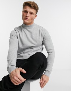 Серый джемпер с высоким воротником Jack & Jones Premium